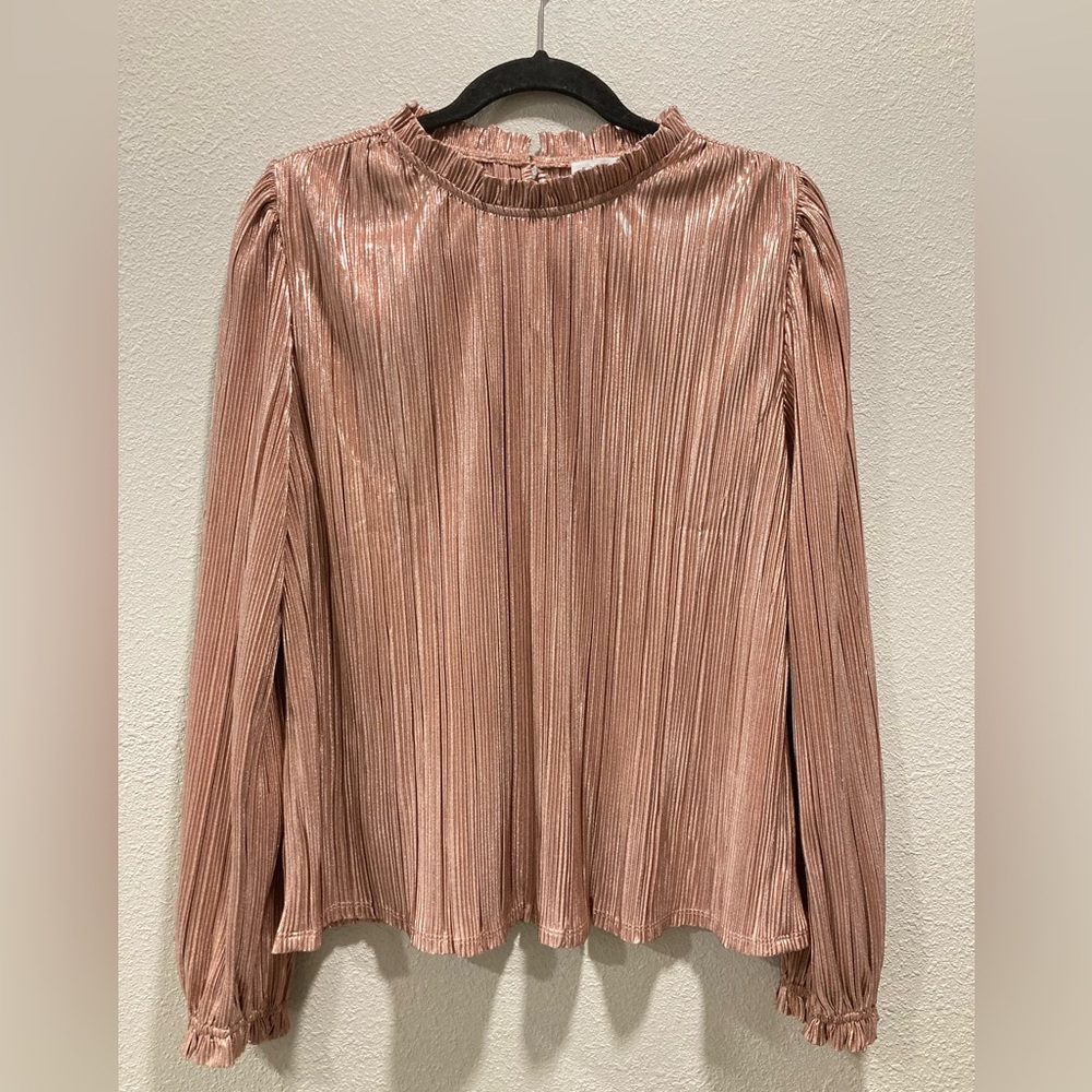 Socialite Metallic Rose Blouse